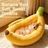 Banana-Shaped Pet Bed for Cats and Small to Medium Dogs