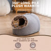 Enclosed Plush Pet Bed with Carry Handle
