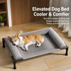Elevated Faux Leather Dog Bed with Removable Washable Cover