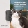 Wall-Mounted Cat Corner Scratcher and Grooming Toy