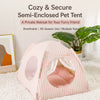Indoor Tent Pet Bed with Reversible Cushion for Cats and Dogs