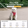 Adjustable Vest-Style Cat Harness with Flat Leash