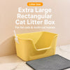 Semi-Enclosed Cat Litter Box with Double-Layer Tray