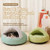Semi-Enclosed Winter Pet Bed for Cats & Small Dogs, Shell Design