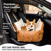 Portable Faux Leather Car Bed for Small Dogs and Cats