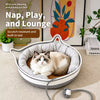 Cat Bed with Built-In Scratcher and Removable Washable Mat