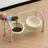 Wide-Opening Slow-Feeder Double Bowl Set for Pets