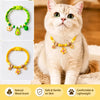 Adjustable Nylon Pet Collar with Bell and Camphor Wood Detail