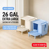 Large Semi-Enclosed Cat Litter Box
