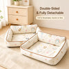 Washable Sofa-Style Pet Bed with Reversible Removable Pad