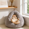 Chicken-Shaped Enclosed Plush Cat Bed