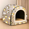 Semi-Enclosed Waterproof Pet Bed for Small to Medium Dogs & Cats