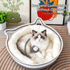 Cat Bed with Built-In Scratcher and Removable Washable Mat
