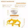 Ceramic Double Cat Bowl Set with Stand for Food & Water