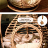 Handwoven Rattan Hanging Basket Cat Bed