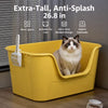 Semi-Enclosed Cat Litter Box with Double-Layer Tray