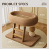 Space-Saving Cat Scratcher Bed with Braided Sisal Rope