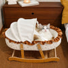 French-Style Polyester Cat Bed with Rocking Base