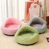 Semi-Enclosed Winter Pet Bed for Cats & Small Dogs, Shell Design