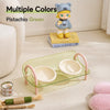Wide-Opening Slow-Feeder Double Bowl Set for Pets