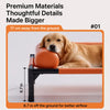 Elevated Faux Leather Pet Cot Bed for Dogs and Cats
