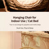 Handwoven Rattan Hanging Basket Cat Bed