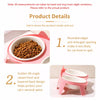 Ceramic Double Cat Bowl Set with Stand for Food & Water