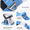H-Style Vest Harness with Leash for Dogs 3¨C50 lb
