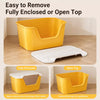 Semi-Enclosed Cat Litter Box with Double-Layer Tray