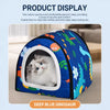 Semi-Enclosed Waterproof Pet Bed for Small to Medium Dogs & Cats