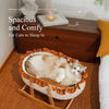 French-Style Polyester Cat Bed with Rocking Base