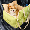 Portable Faux Leather Car Bed for Small Dogs and Cats
