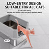 Stainless Steel Open-Top Cat Litter Box with High Sides