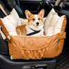 Portable Faux Leather Car Bed for Small Dogs and Cats