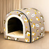 Semi-Enclosed Waterproof Pet Bed for Small to Medium Dogs & Cats