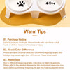 Ceramic Double Cat Bowl Set with Stand for Food & Water