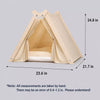 Semi-Enclosed Canvas Tent House for Small Dogs