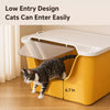 Semi-Enclosed Cat Litter Box with Double-Layer Tray