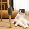 Wall-Mounted Cat Corner Scratcher and Grooming Toy