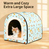 Semi-Enclosed Waterproof Pet Bed for Small to Medium Dogs & Cats