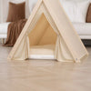 Semi-Enclosed Canvas Tent House for Small Dogs