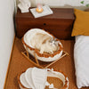 French-Style Polyester Cat Bed with Rocking Base