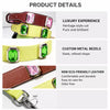 Faux Leather Collar with Gemstone-Inspired Detail for Dogs and Cats