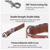 Faux Leather Collar with Gemstone-Inspired Detail for Dogs and Cats