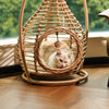 Handwoven Rattan Hanging Basket Cat Bed