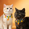 Adjustable Nylon Pet Collar with Bell and Camphor Wood Detail