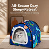 Waterproof Semi-Enclosed Pet Bed for Small Dogs and Cats