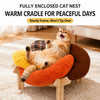 Petal-Shaped Elevated Cat & Small Dog Bed with Removable Cover