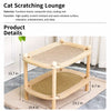 Two-Tier Wooden Cat Bed with Sisal Scratching Pads