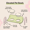 Wide-Opening Slow-Feeder Double Bowl Set for Pets